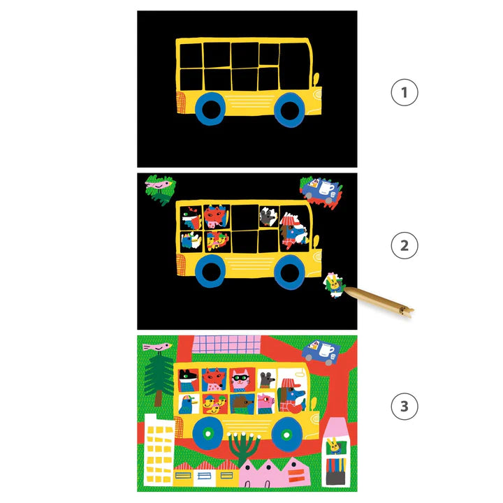 Learning about Vehicles Scratch Cards Activity