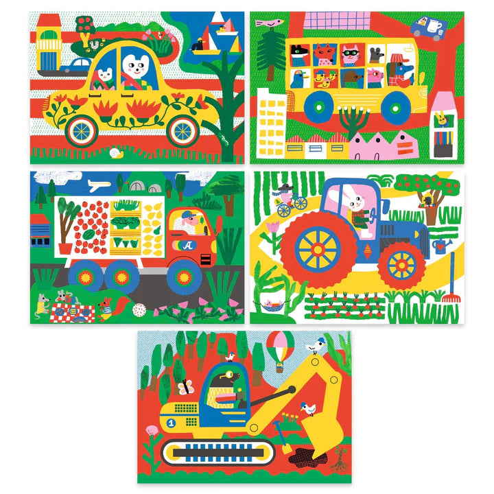 Learning about Vehicles Scratch Cards Activity