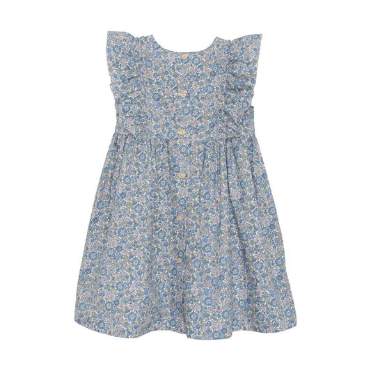 Huttelihut Dress in Liberty Fabric May Field (blue)