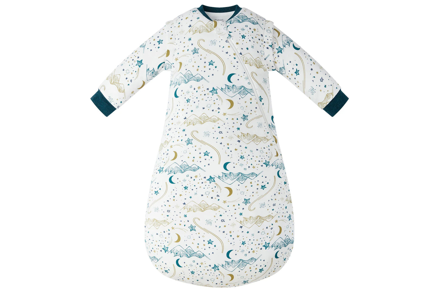 Long Sleeve Sleep Bag 1.0 TOG (Organic Cotton) - Stars White