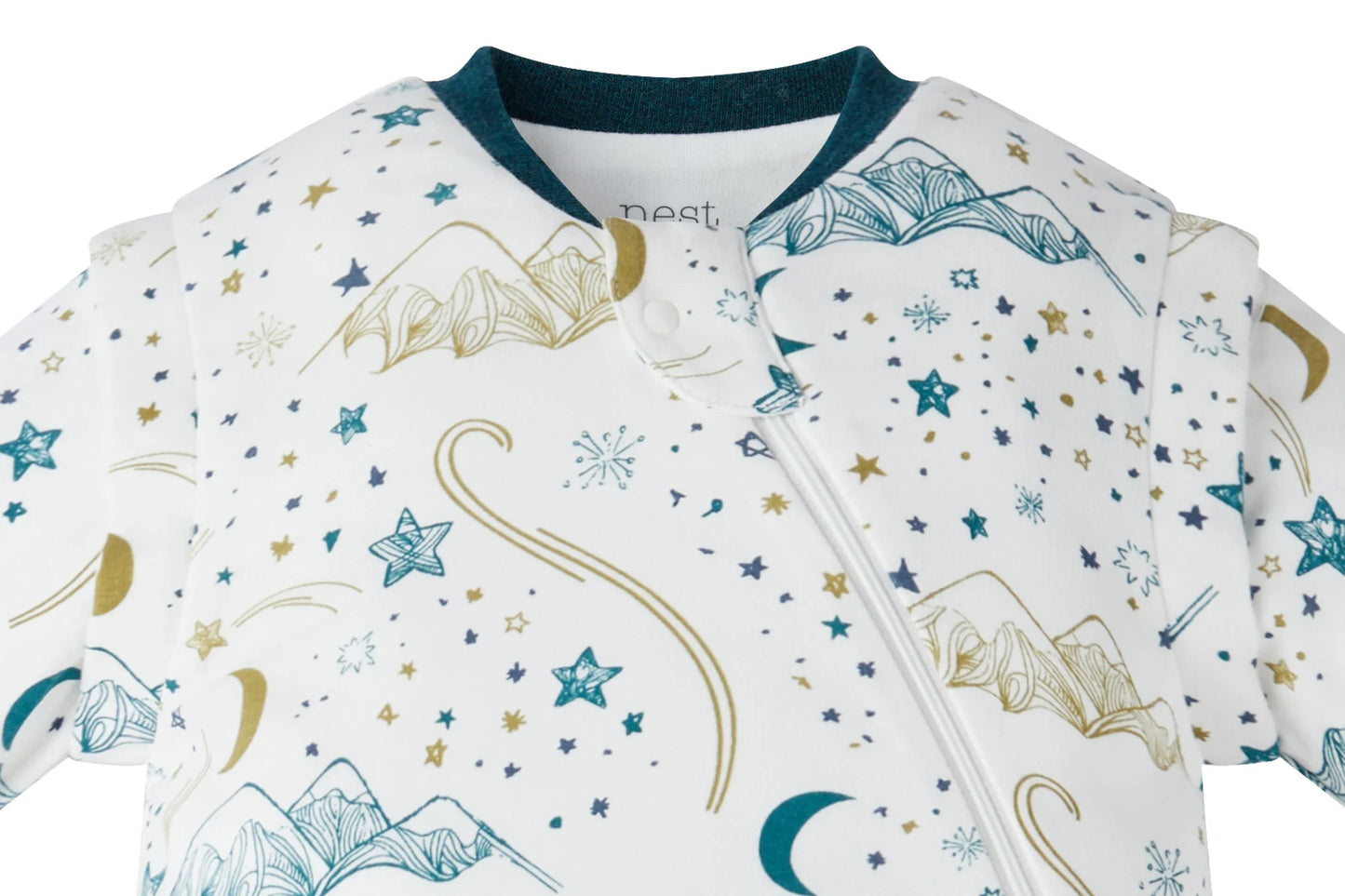 Long Sleeve Sleep Bag 1.0 TOG (Organic Cotton) - Stars White