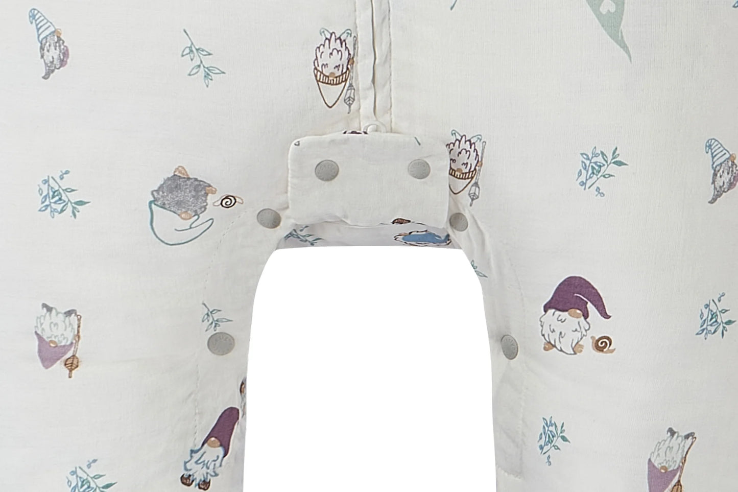 Short Sleeve Footed Sleep Bag 0.6 TOG (Bamboo Pima) - Oh Gnome!