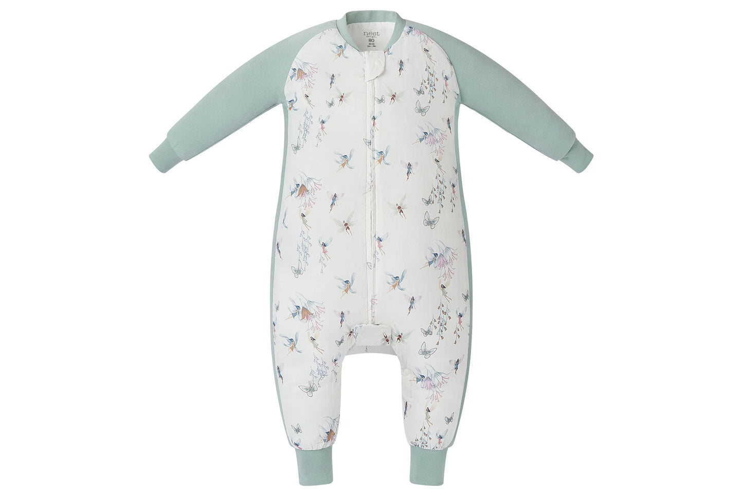 Long Sleeve Footed Sleep Bag 1.0 TOG (Bamboo) - Fairy Tale