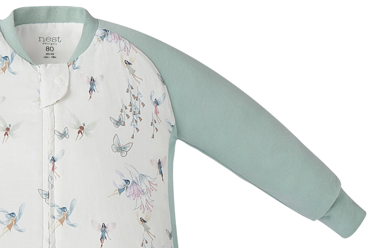 Long Sleeve Footed Sleep Bag 1.0 TOG (Bamboo) - Fairy Tale