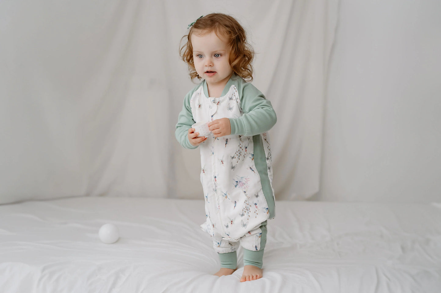 Long Sleeve Footed Sleep Bag 1.0 TOG (Bamboo) - Fairy Tale