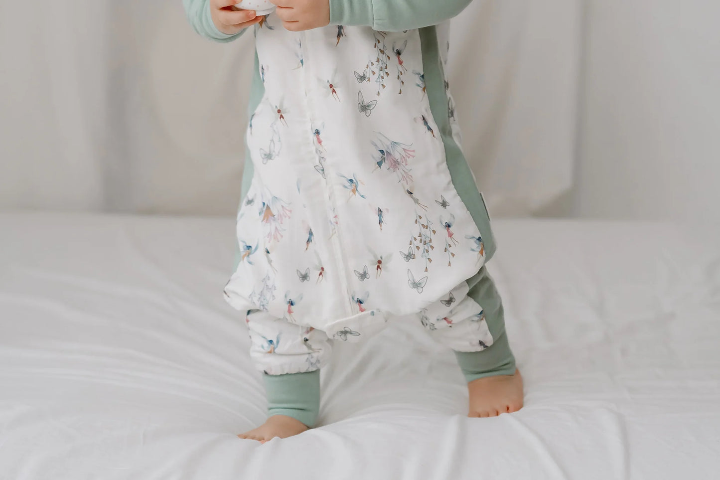 Long Sleeve Footed Sleep Bag 1.0 TOG (Bamboo) - Fairy Tale