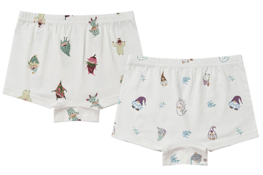Girls Boy Short Underwear (Bamboo, 2 Pack) - Magic Mischief