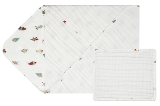 9-Layer Hooded Baby Bath Towel (Organic Cotton) - Pixie Dust