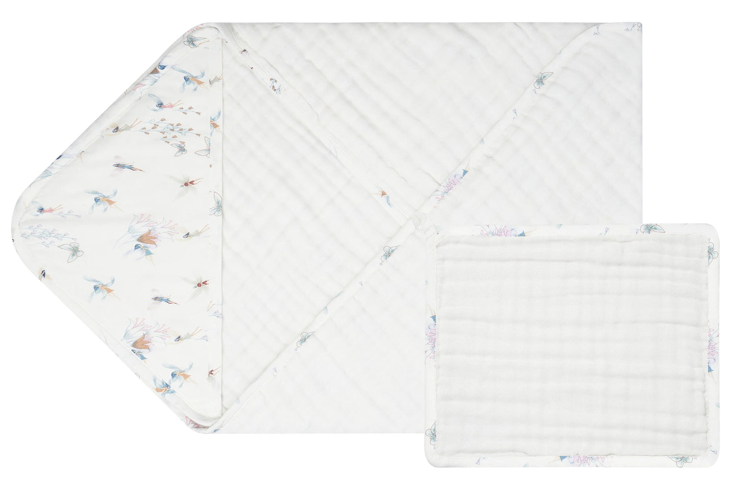 9-Layer Hooded Baby Bath Towel (Organic Cotton) - Fairy Tale