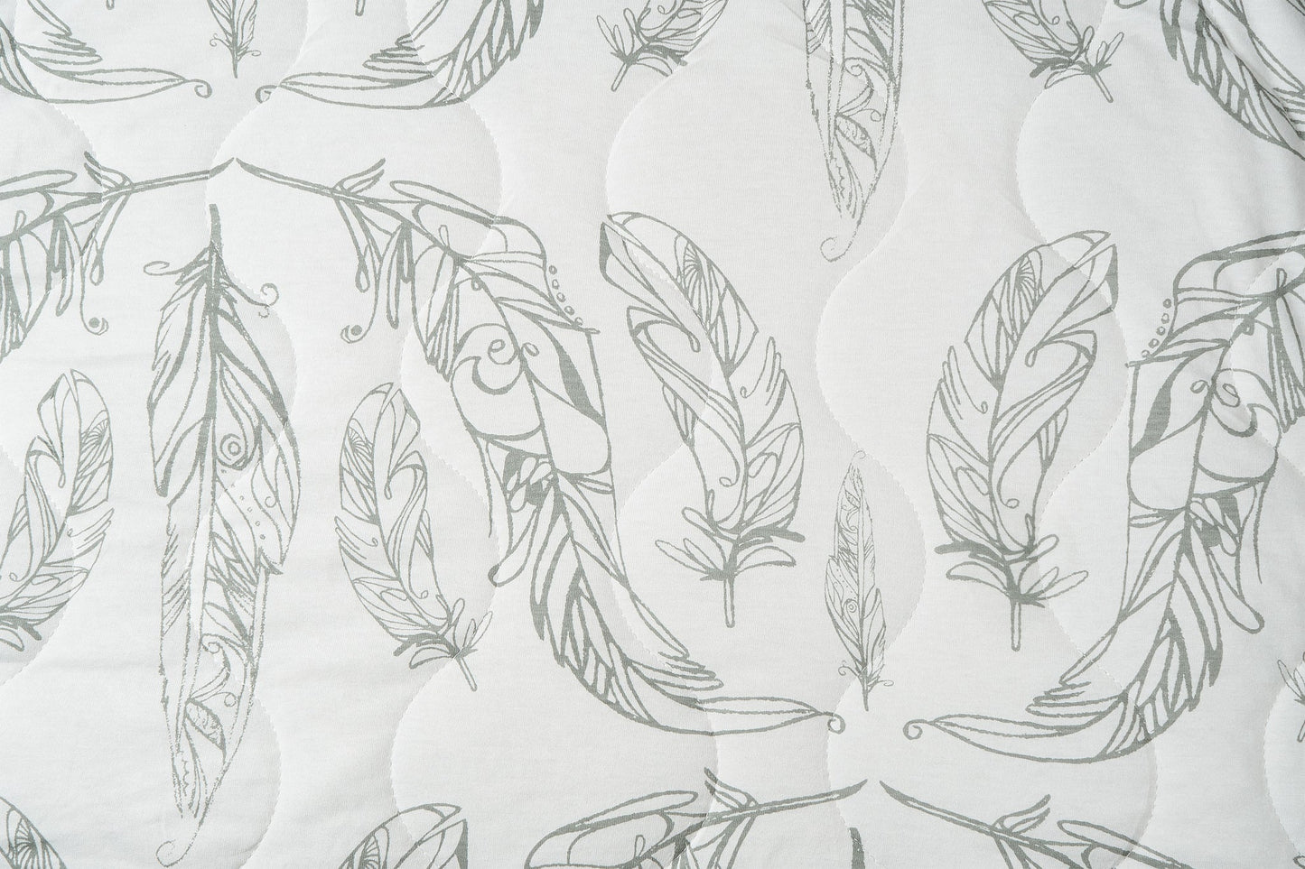 Small Cozy Quilted Blanket (Bamboo Jersey) - Feather White