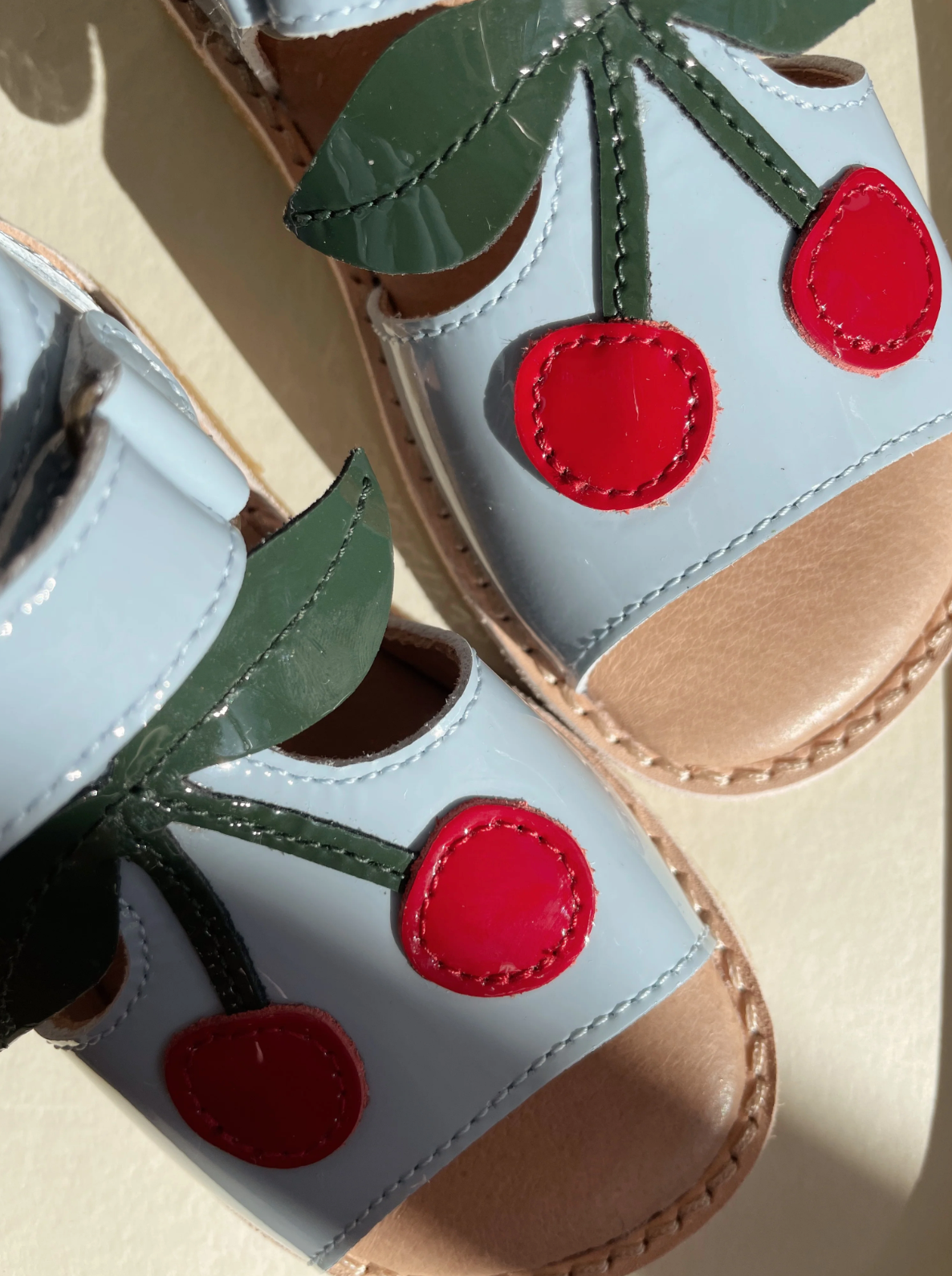 Cherry Sandal - Light Blue