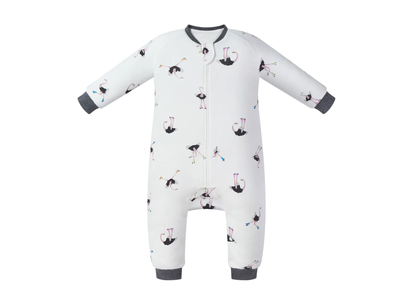 Long Sleeve Footed Sleep Bag 1.0 TOG (Organic Cotton) - Let's Roll!