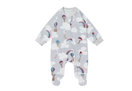 One-Piece Zip Footed Sleeper (Organic Cotton) - Meerkats Away!
