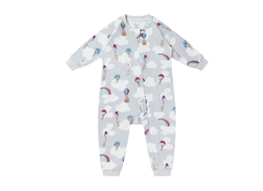One-Piece Zip Footless Sleeper (Organic Cotton ) - Meerkats Away!