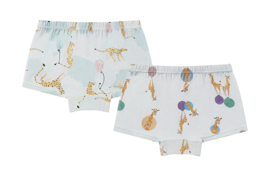 Girls Boy Short Underwear (Bamboo, 2 Pack) - Prairie Fun