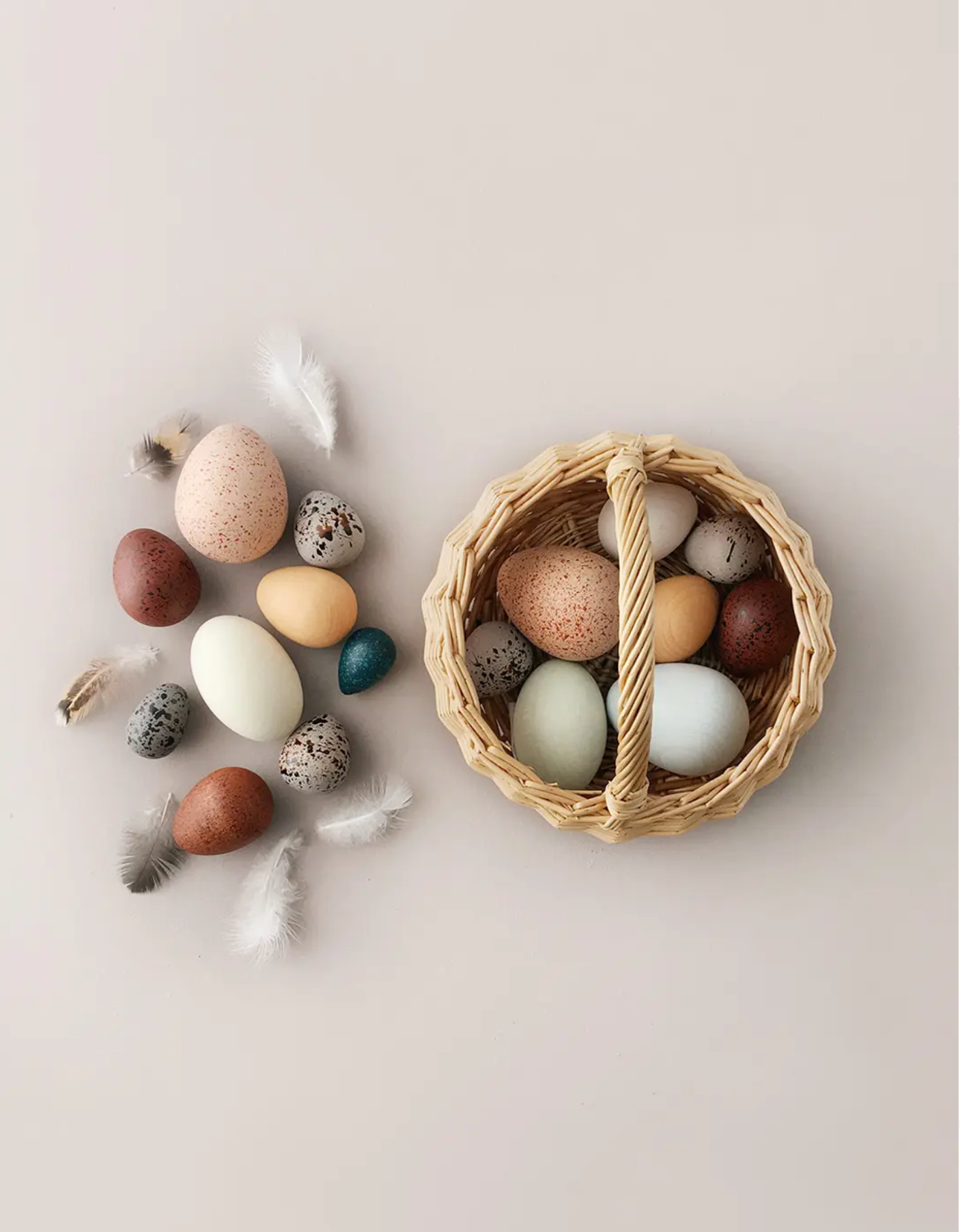 A Dozen Bird Eggs in a Basket