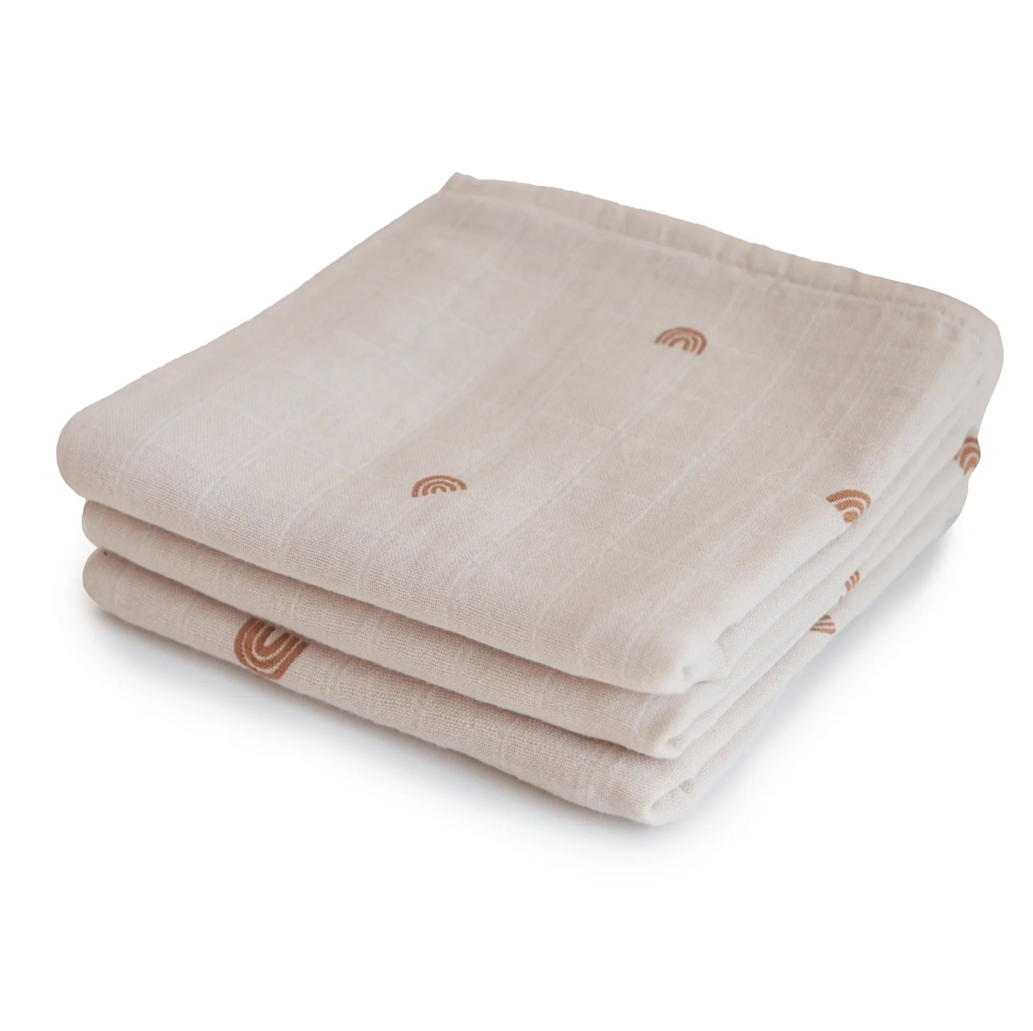 Mushie Organic Cotton Muslin Cloths 3-Pack