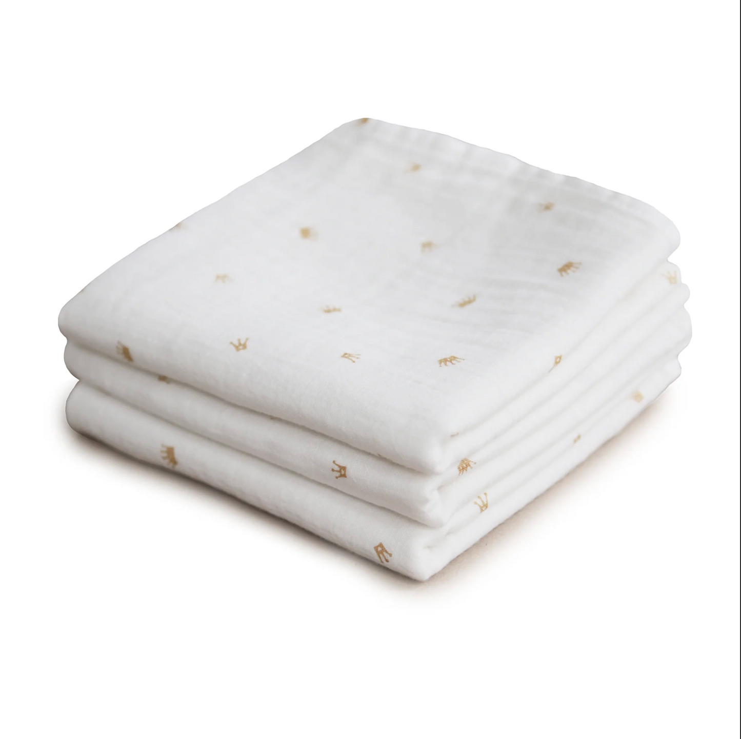 Mushie Organic Cotton Muslin Cloths 3-Pack