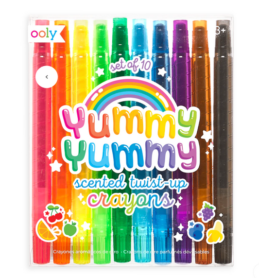 Yummy Yummy Scented Twist-Up Crayons - Set of 10