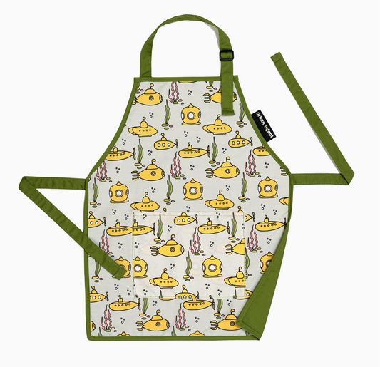 Little Helper Kids Apron, Washable Cotton/Poly - Submarines
