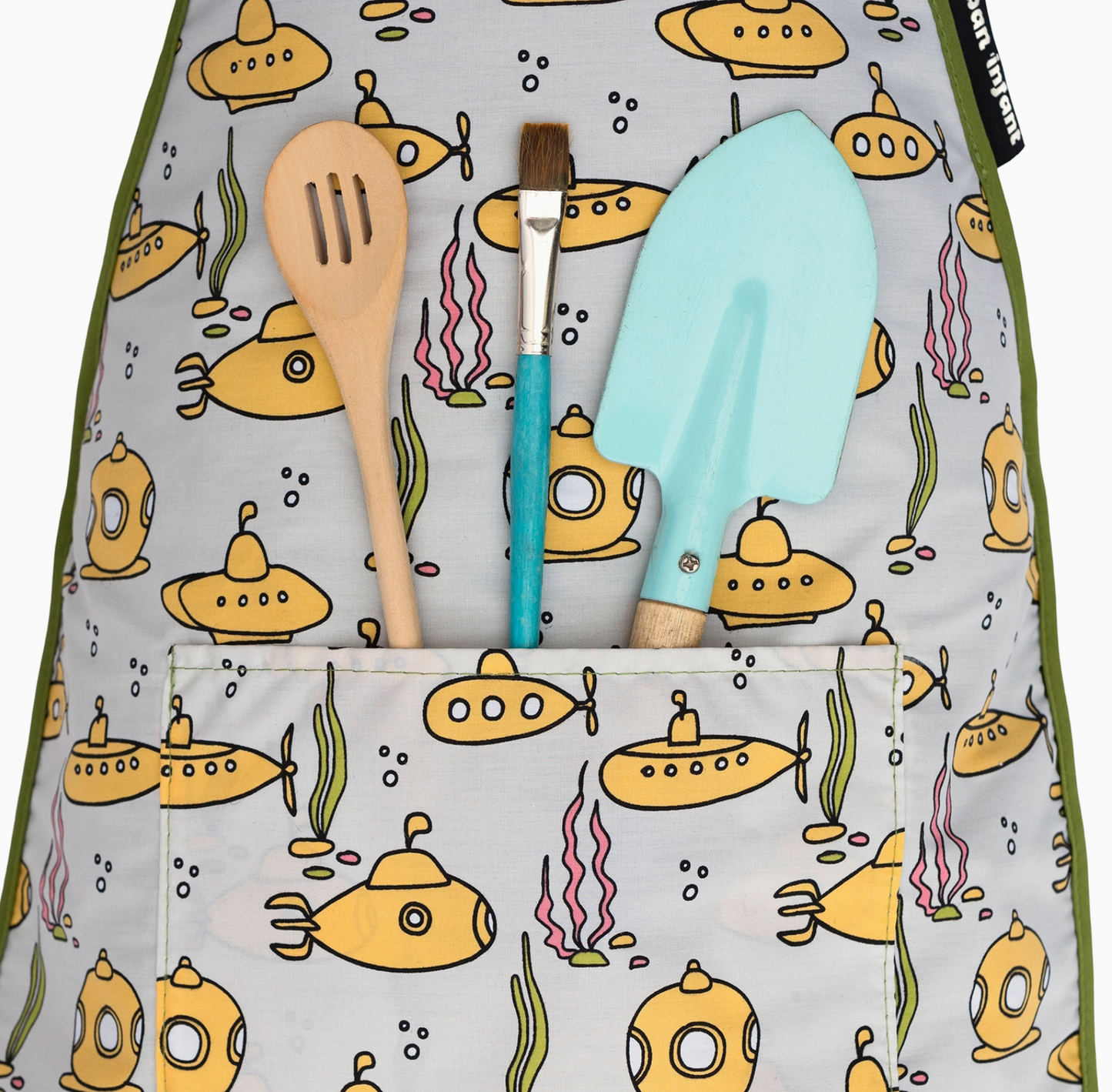 Little Helper Kids Apron, Washable Cotton/Poly - Submarines