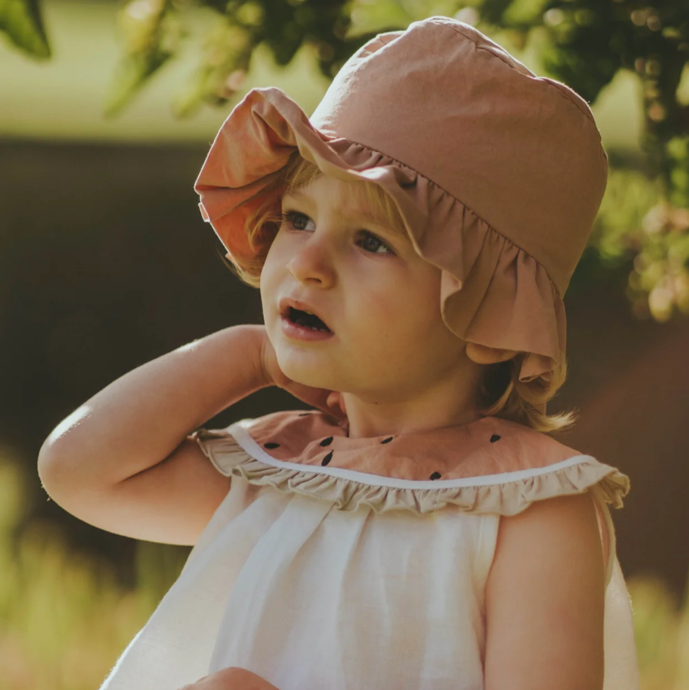 Frutys Blouse | Watermelon | Crispy White (24-30M Only)
