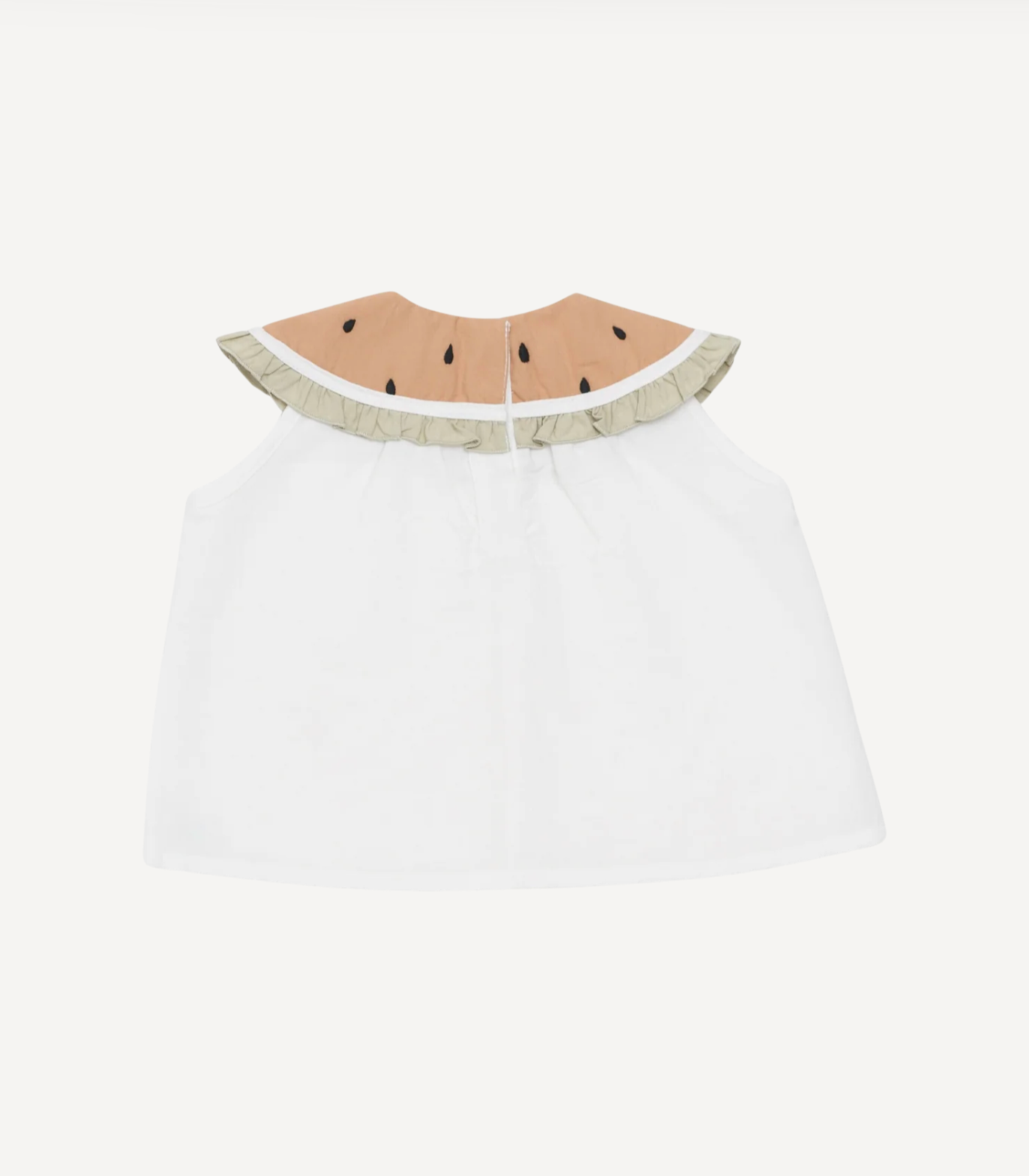 Frutys Blouse | Watermelon | Crispy White (24-30M Only)