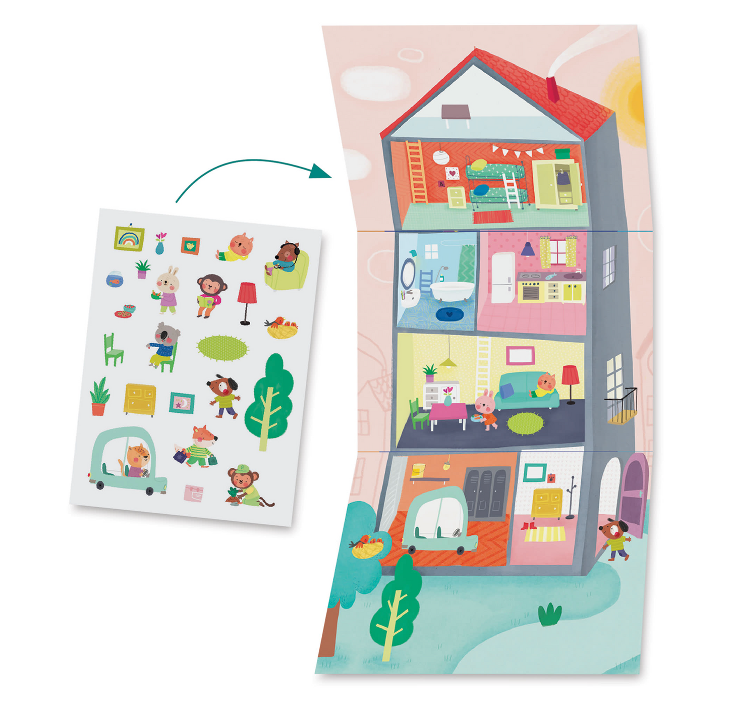 DJECO Animal Houses Multi-Activity Craft Kit