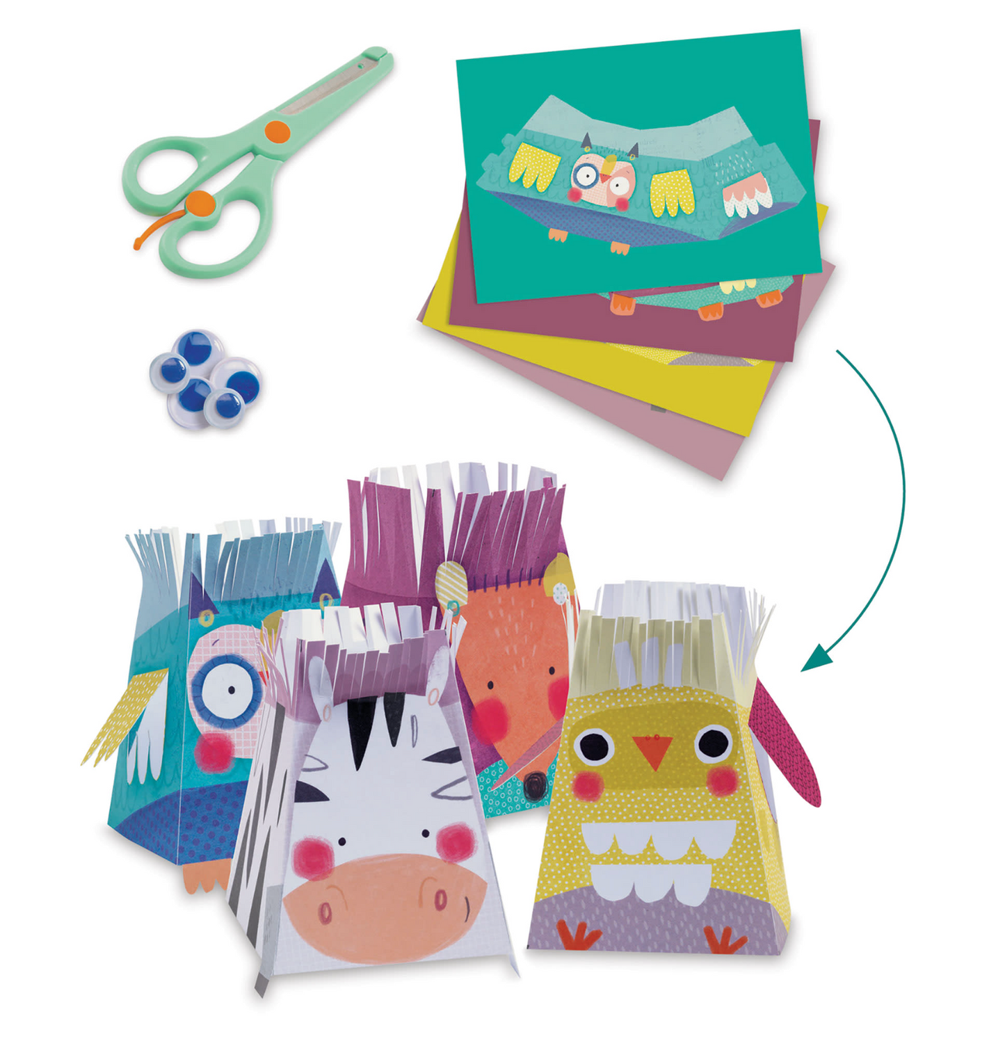 DJECO Animal Houses Multi-Activity Craft Kit