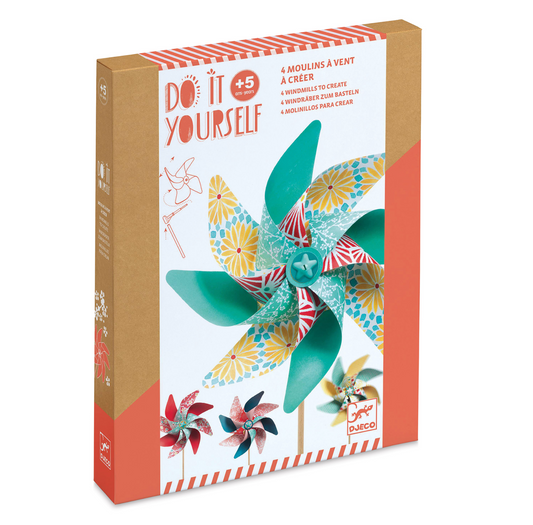 DJECO Sweet Windmills Pinwheels DIY Craft Kit