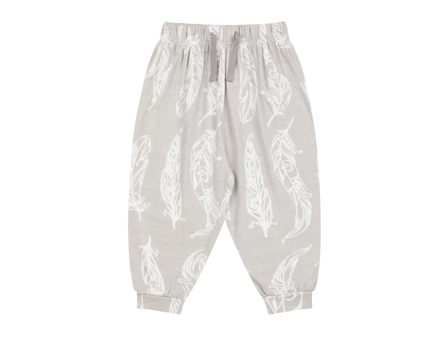 Harem Pants (Avocado Bamboo) - Feather Grey