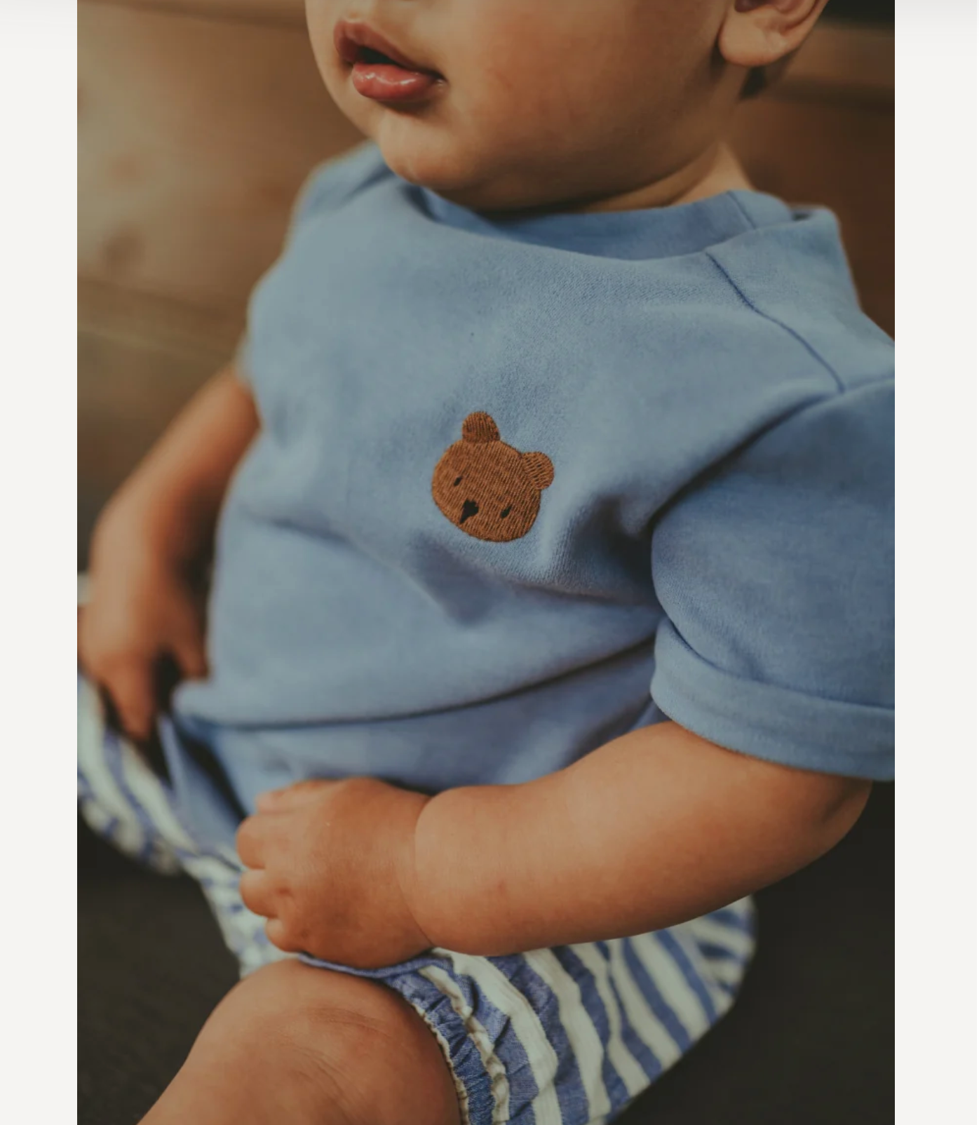 Jarne T-Shirt | Bear | Foggy Blue