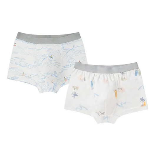 Bamboo Boys Boxer Briefs Underwear (2 Pack) Surf Camp