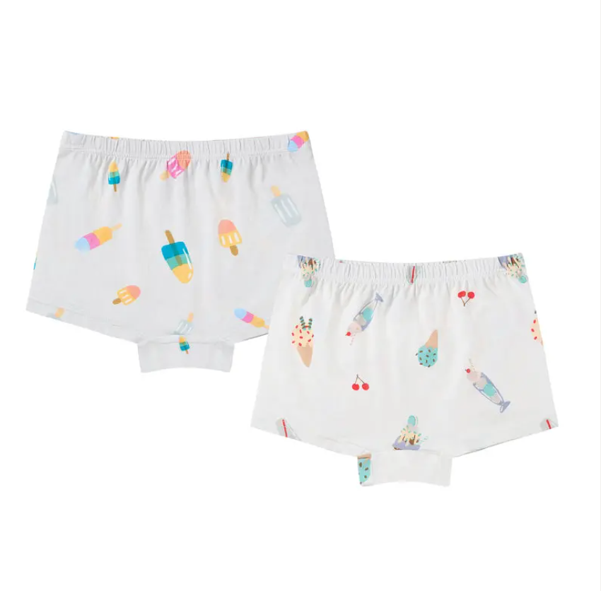 Bamboo Girls Boy Short Underwear (2 Pack) Sweet Treats
