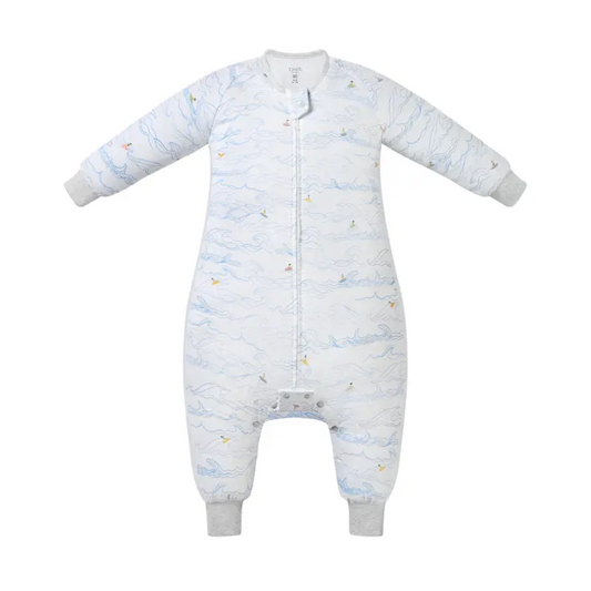 Bamboo Long Sleeve Footed Sleep Bag 0.6 TOG Surf's Up