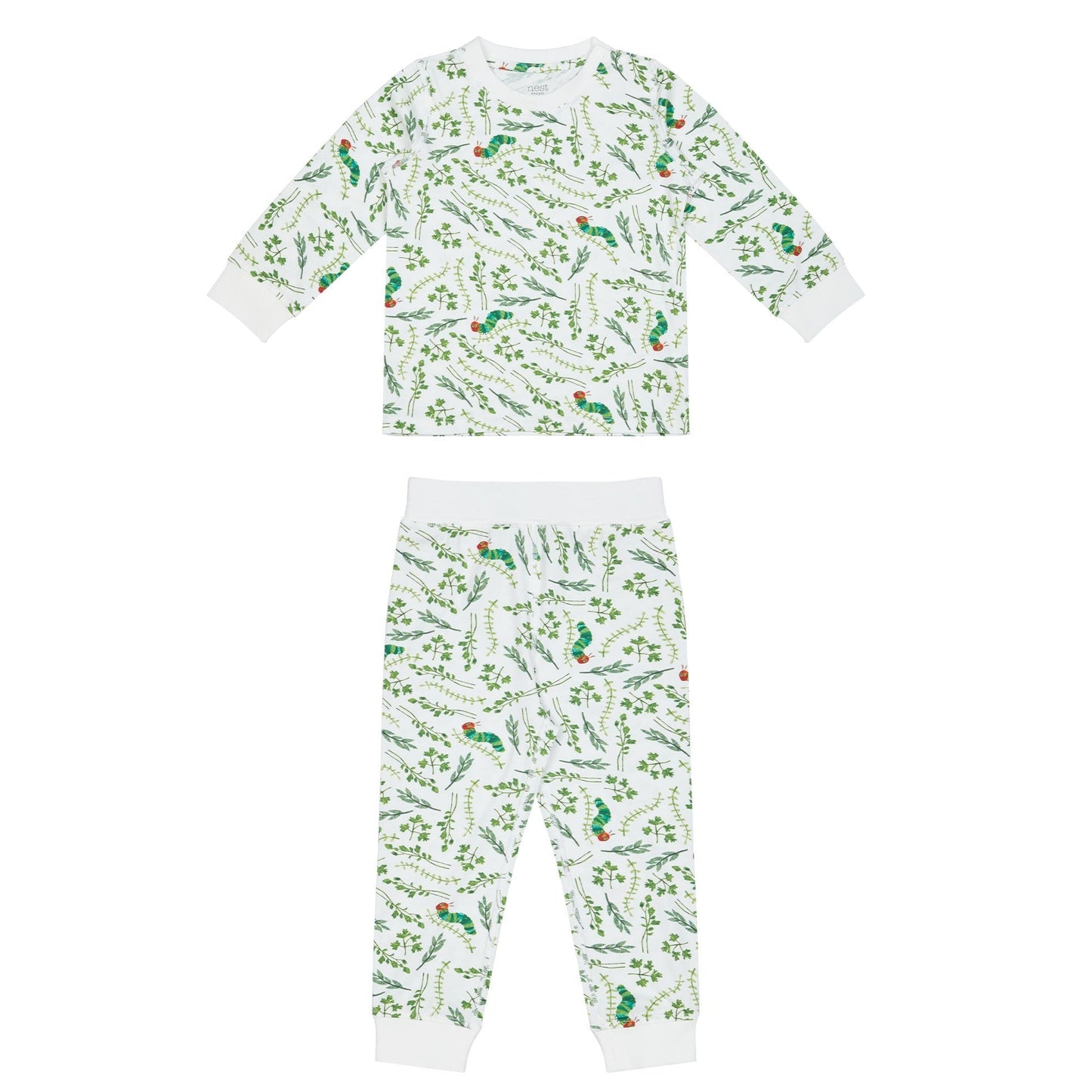 Bamboo Jersey Two-Piece Long Sleeve PJ Set - Eric Carle Herb Garden
