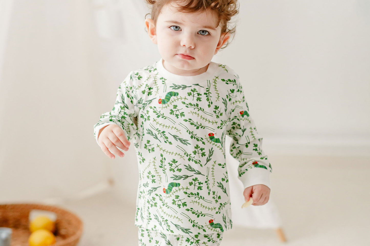 Bamboo Jersey Two-Piece Long Sleeve PJ Set - Eric Carle Herb Garden
