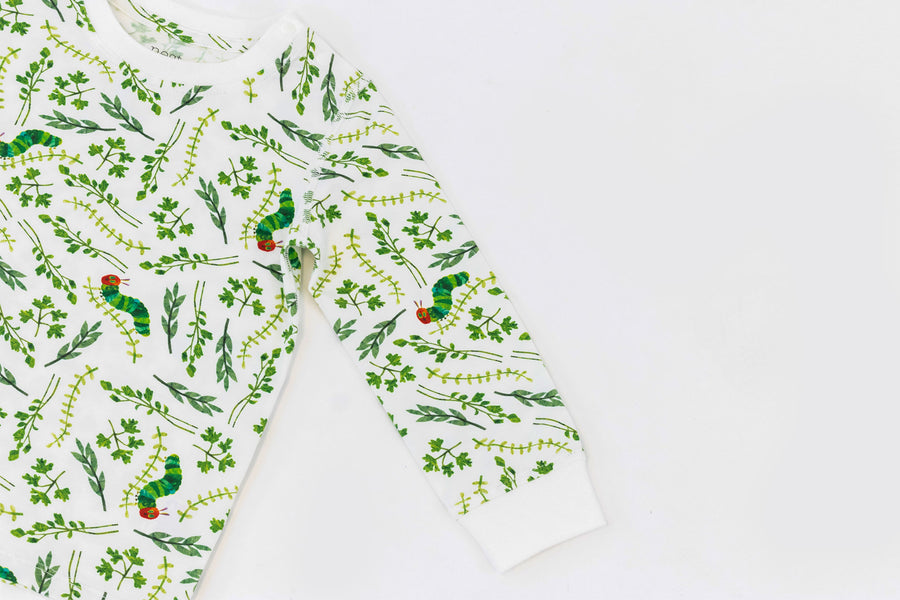 Bamboo Jersey Two-Piece Long Sleeve PJ Set - Eric Carle Herb Garden