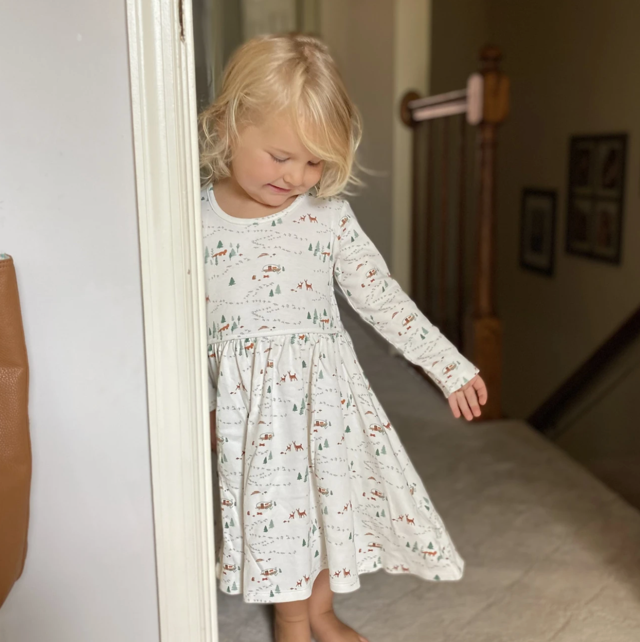 Into the Woods Long Sleeve Twirl Dress (9-12M Only)