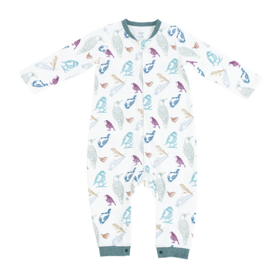 Organic Cotton Long Sleeve Romper - Birder's Paradise