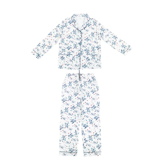 Women's Bamboo Long Sleeve Button-up Pj Set - Bye Bye Birdie