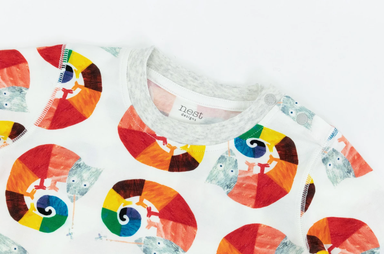 Bamboo Cotton Long Sleeve PJ Set - Eric Carle The Mixed-Up Chameleon