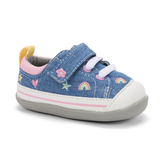 Stevie (First Walker) Chambray/Happy (Size 4.5 Only)