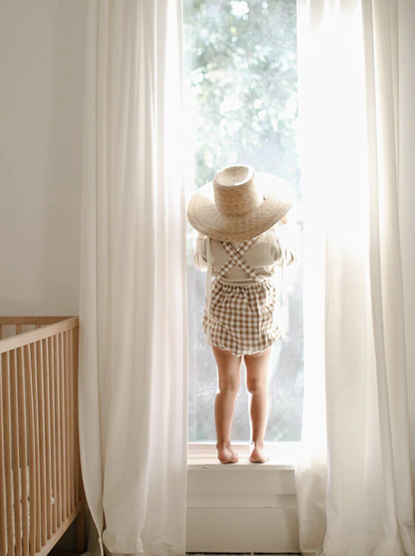 The Gingham Overall Romper