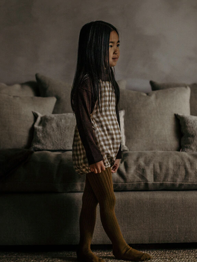 The Gingham Overall Romper
