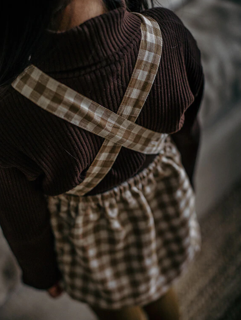 The Gingham Overall Romper