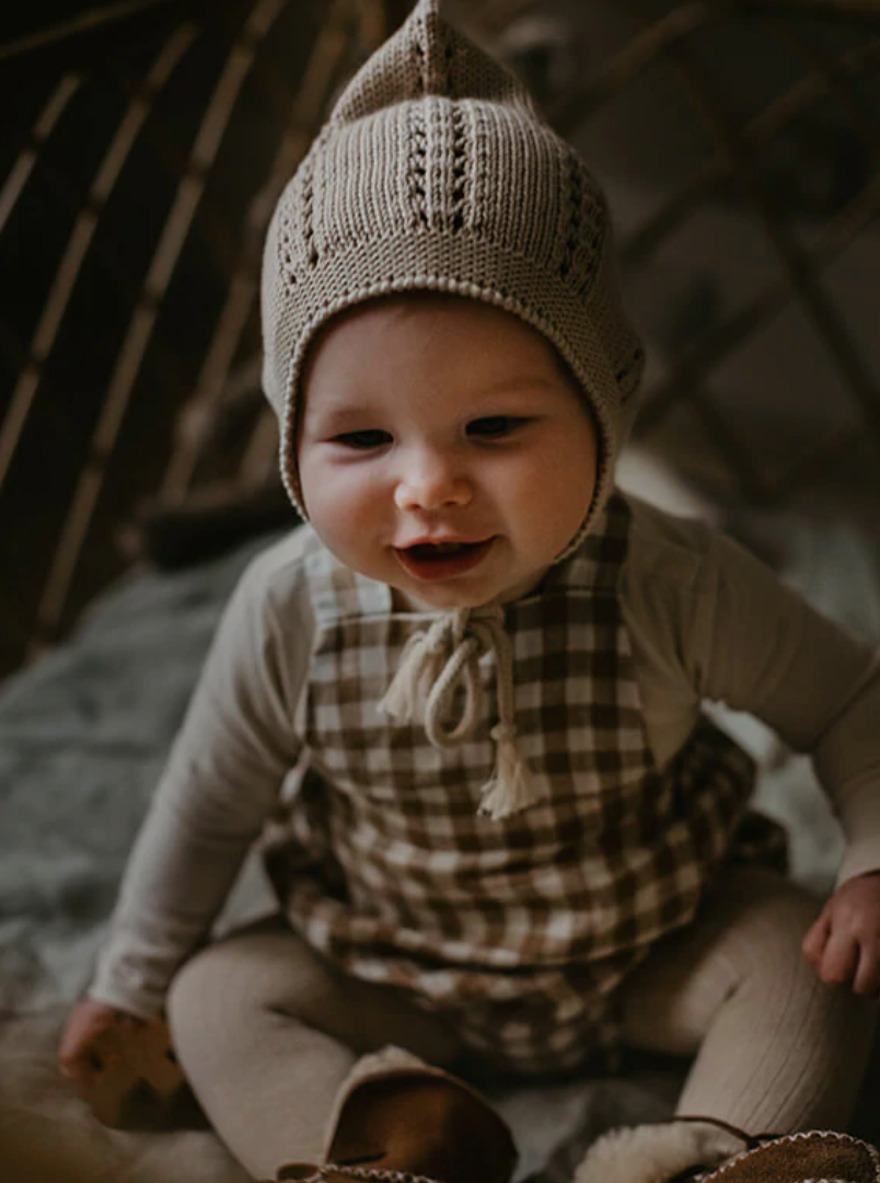 The Gingham Overall Romper