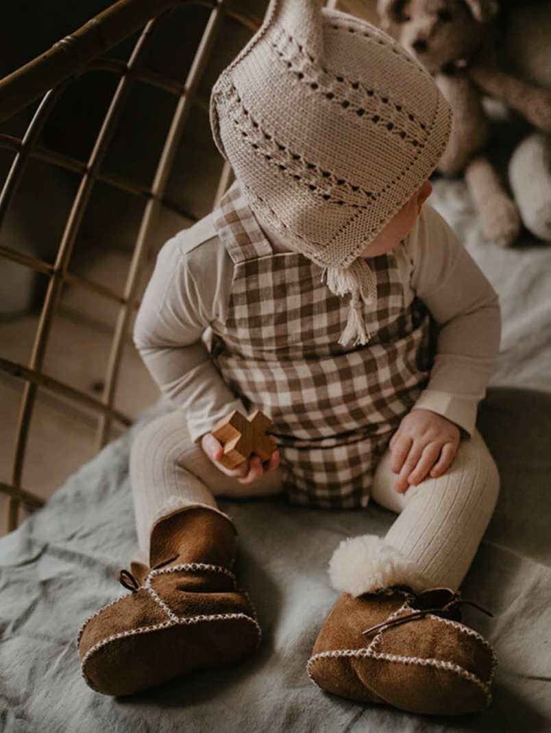 The Gingham Overall Romper