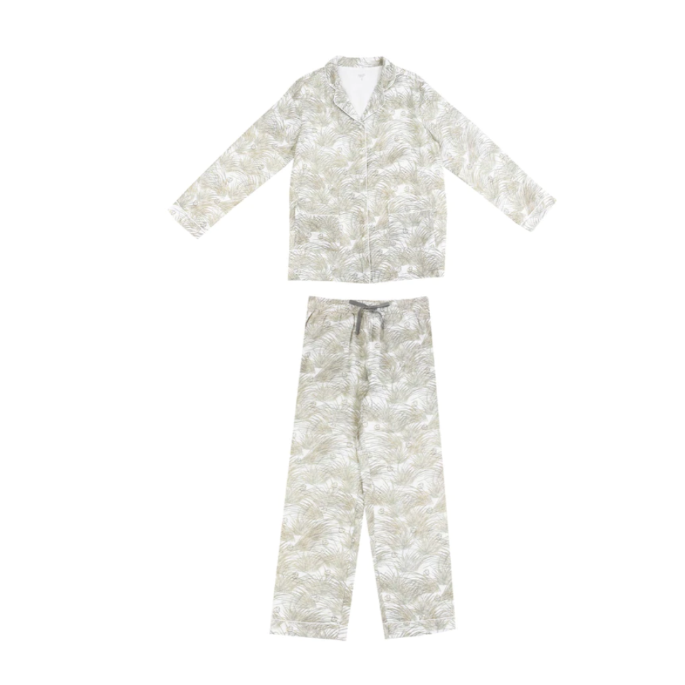 Women's Bamboo Long Sleeve Button-up PJ Set - Seagulls & Seagrass