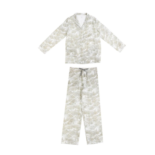 Women's Bamboo Long Sleeve Button-up PJ Set - Seagulls & Seagrass